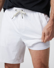 Kore Short Lined 7" Men's White Athletic Shorts | Vuori