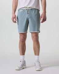 Banks Short Dusty Blue Slub Stripe Athletic Shorts | Vuori Discount