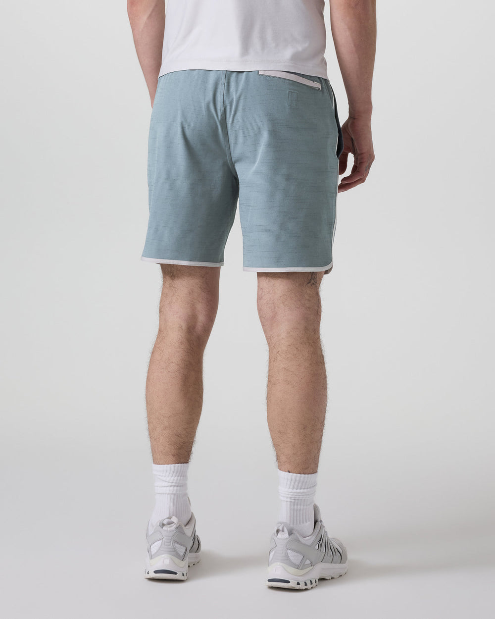 Banks Short Dusty Blue Slub Stripe Athletic Shorts | Vuori Discount