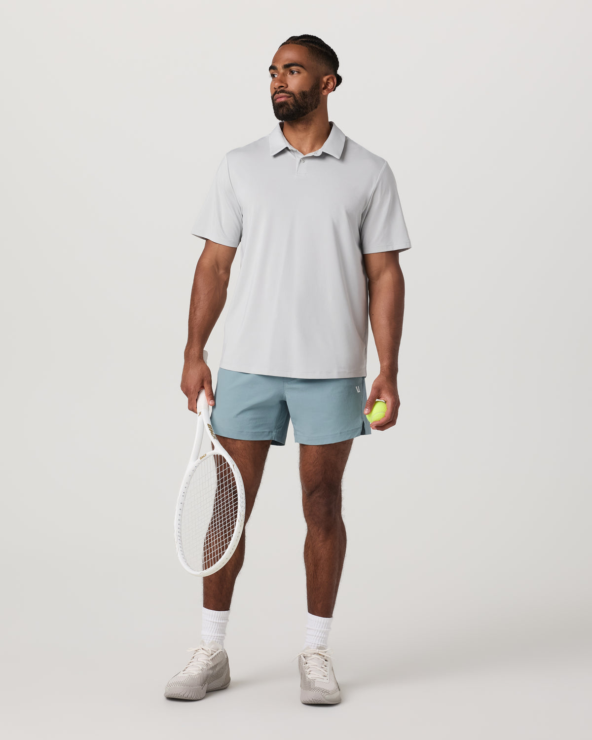 Crosscourt Short Unlined 5" Men's Mist Tennis Shorts | Vuori US