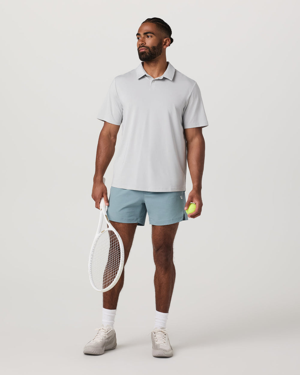 Crosscourt Short Unlined 5" Men's Mist Tennis Shorts | Vuori US