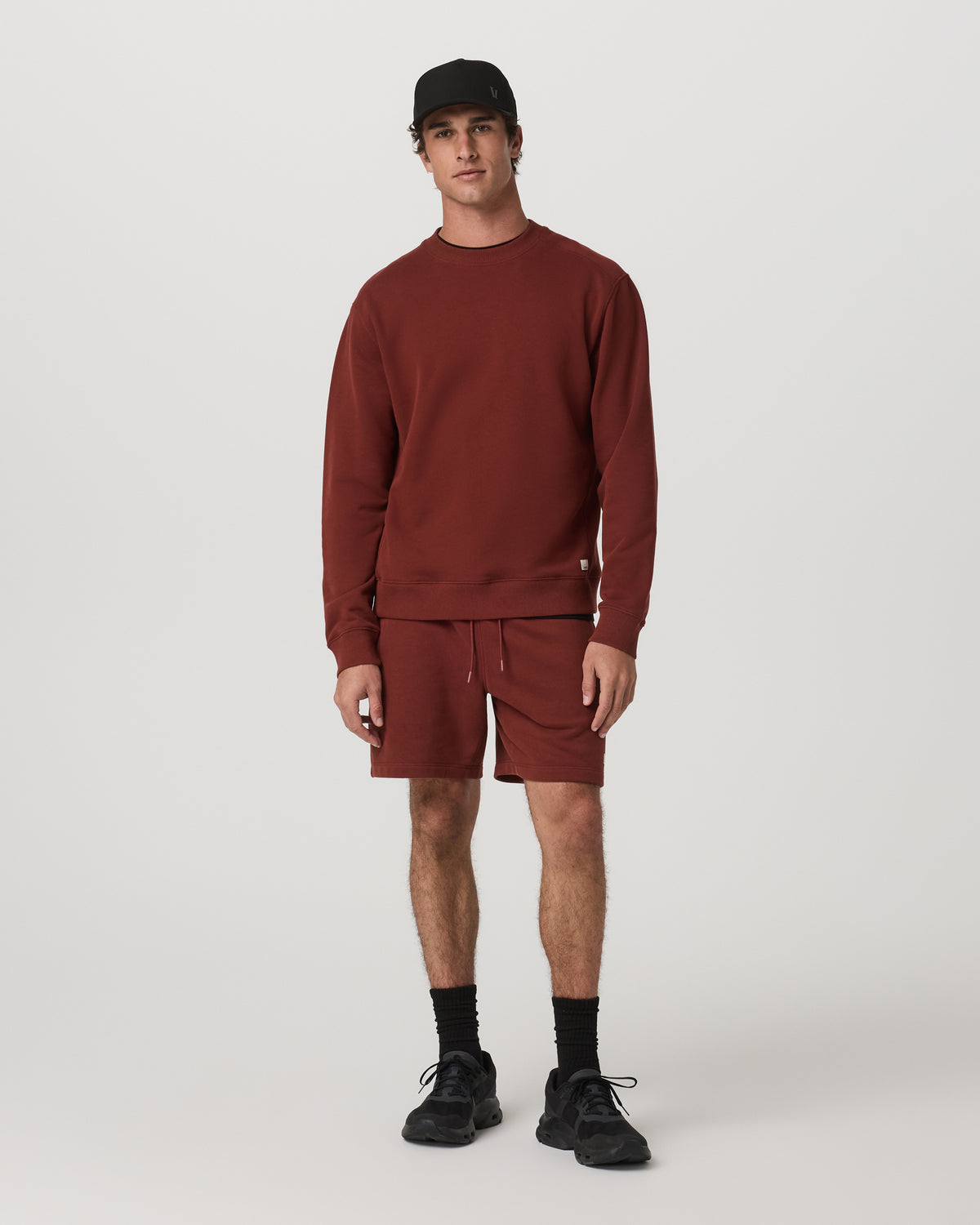 Cypress Vintage Crew Men's Firebrick Fleece Pullover | Vuori Sale
