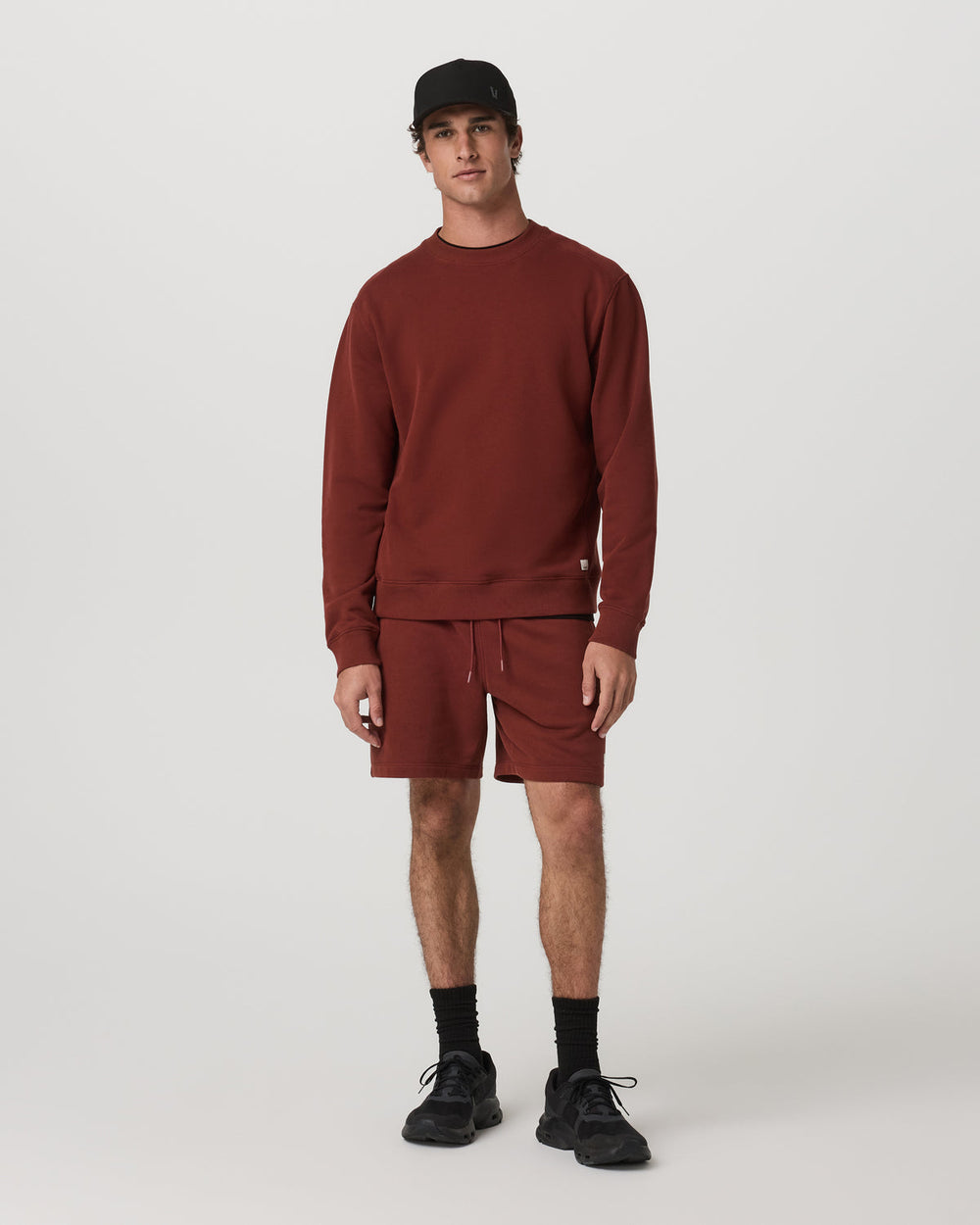 Cypress Vintage Crew Men's Firebrick Fleece Pullover | Vuori Sale