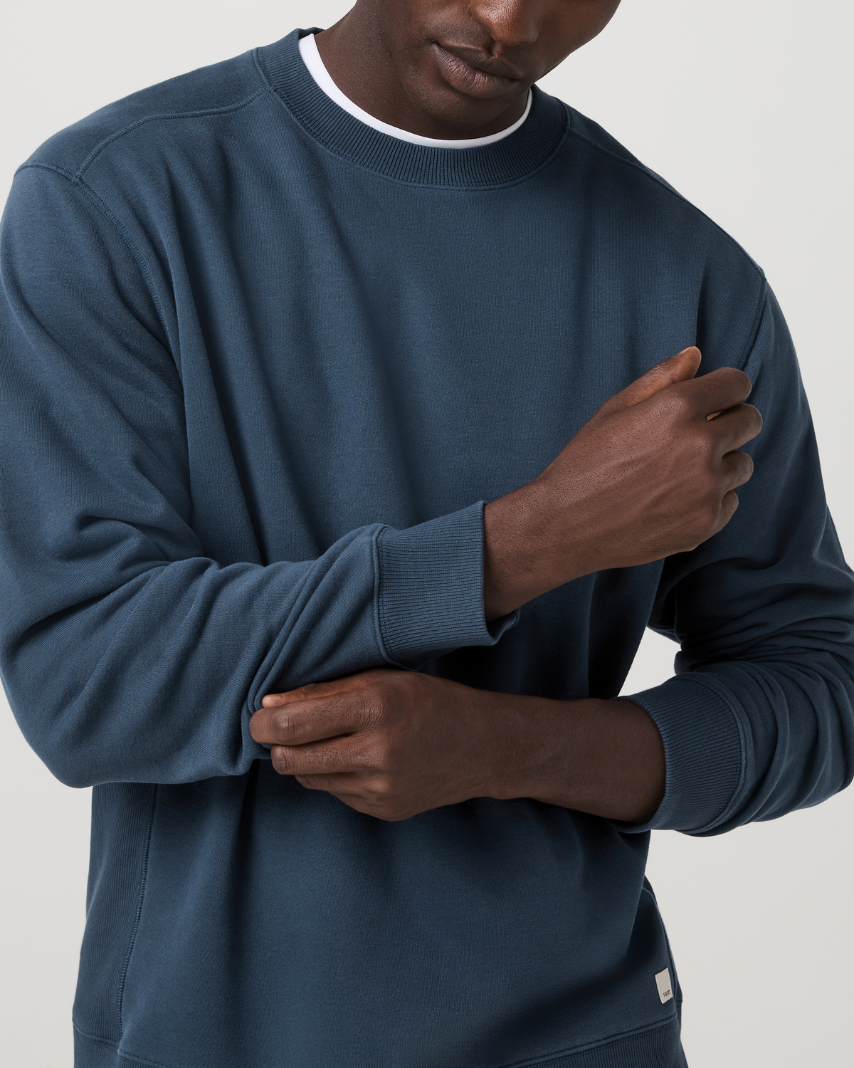 Cypress Vintage Crew Men's Ocean Blue Fleece Pullover | Vuori Online