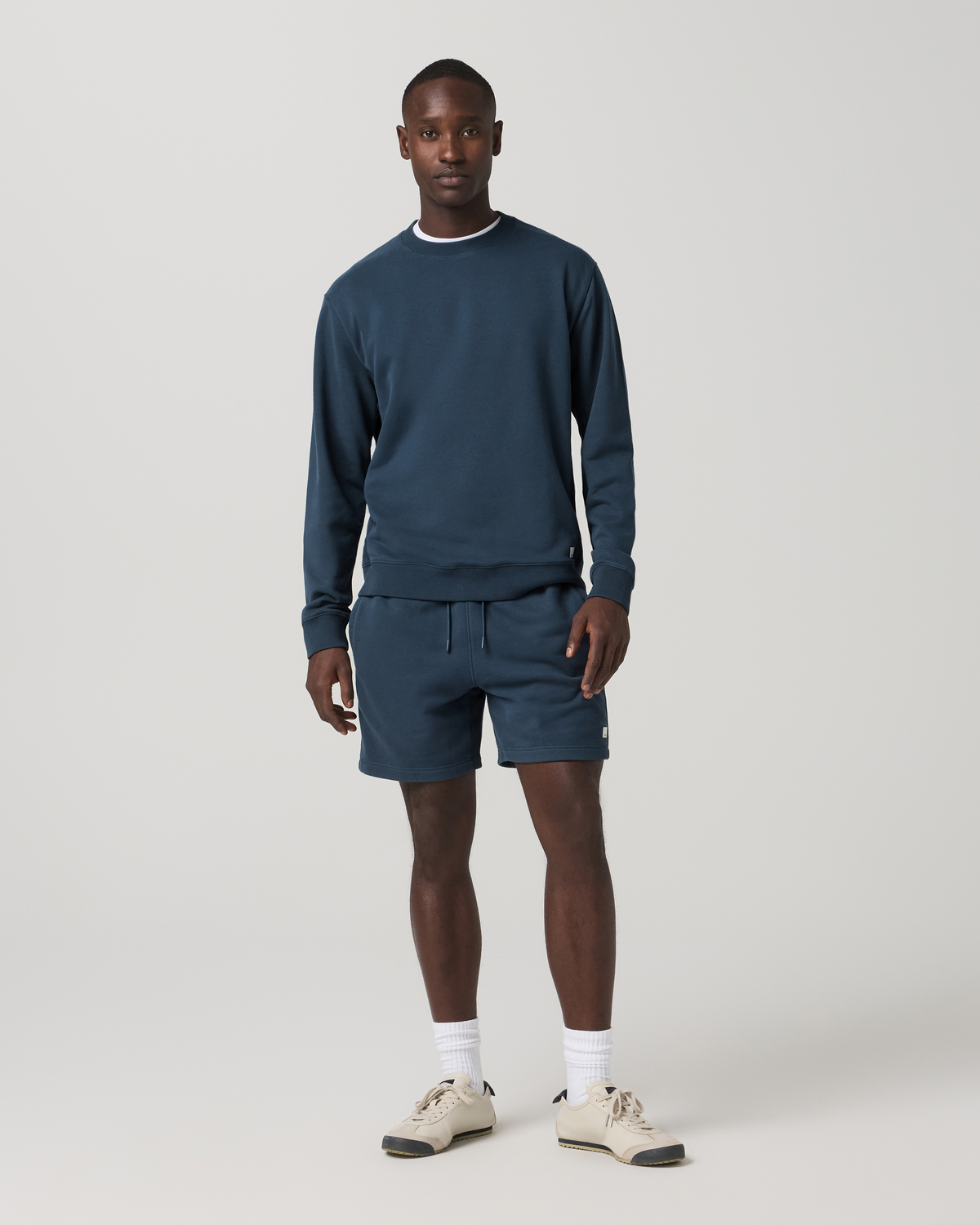 Cypress Vintage Crew Men's Ocean Blue Fleece Pullover | Vuori Online