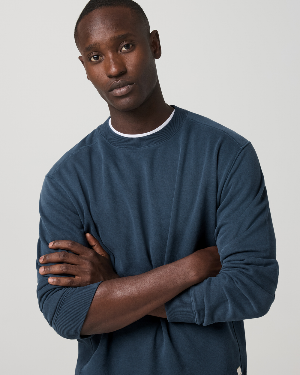 Cypress Vintage Crew Men's Ocean Blue Fleece Pullover | Vuori Online