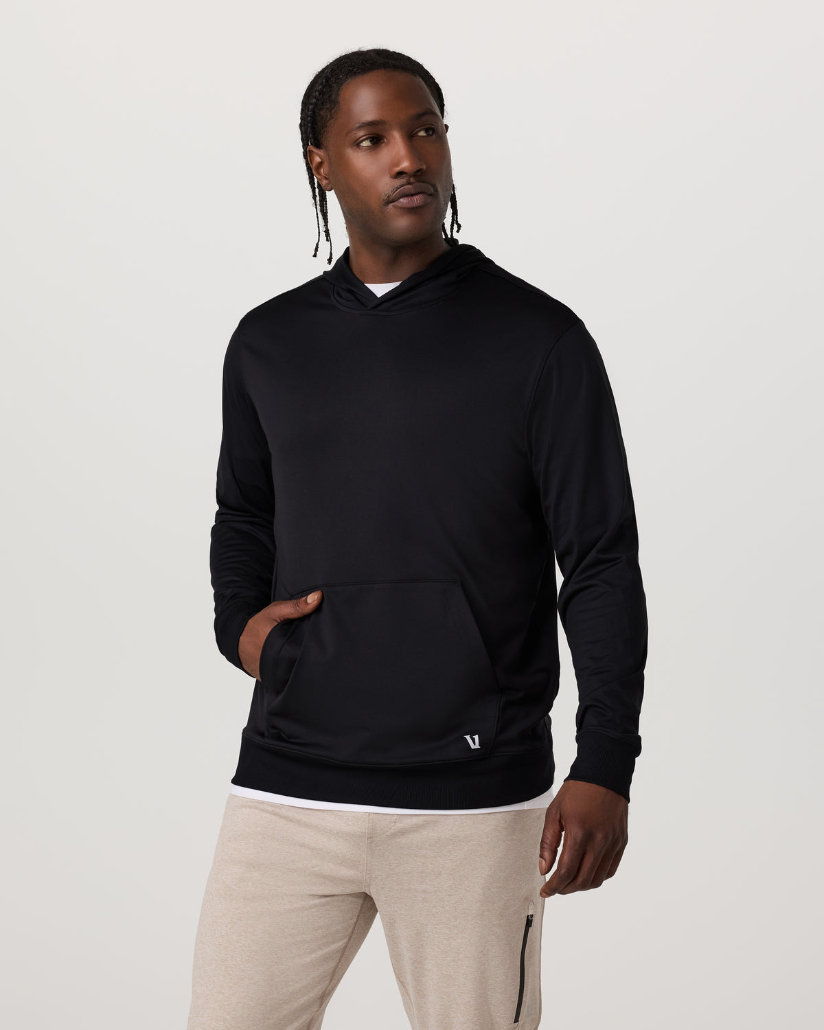 Sunday Hoodie 2.0 Men's Black Athletic Fit Hoodie | Vuori