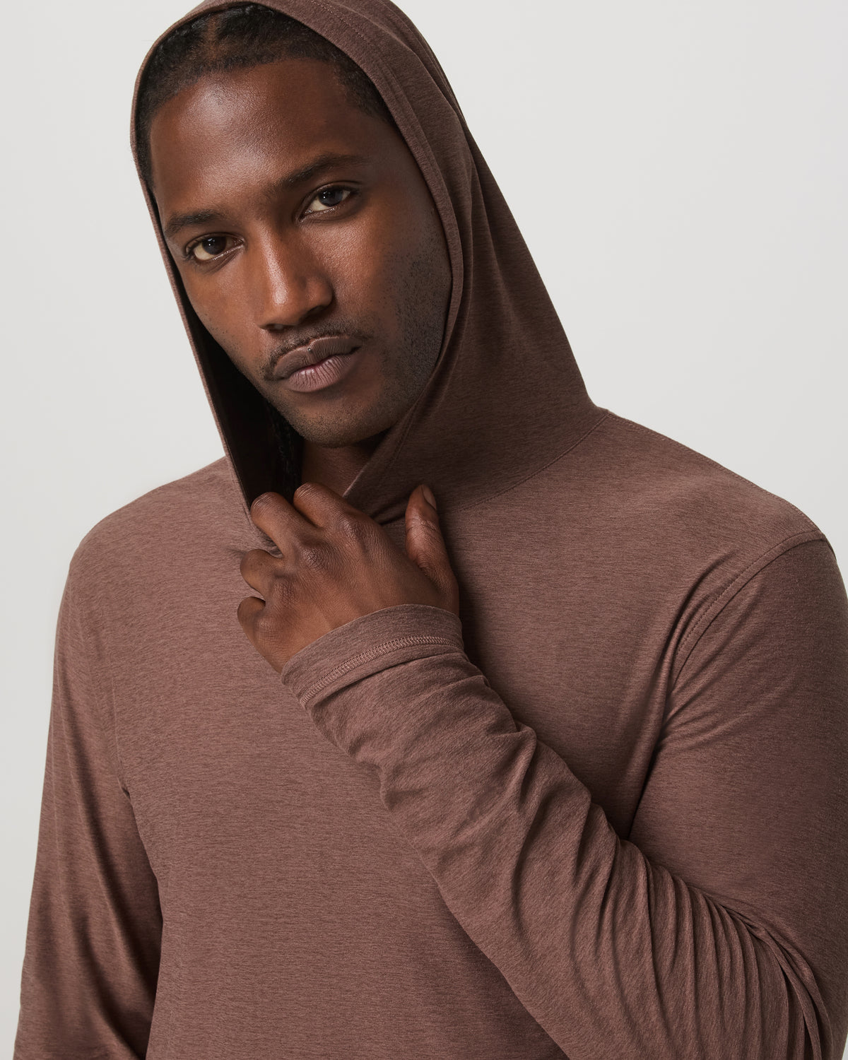 Strato Tech Hoodie Men's Sable Heather Hoodie | Vuori Online