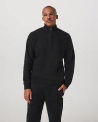 Seaside 1/2 Zip Classic Men's Black Pullover | Vuori Outlet