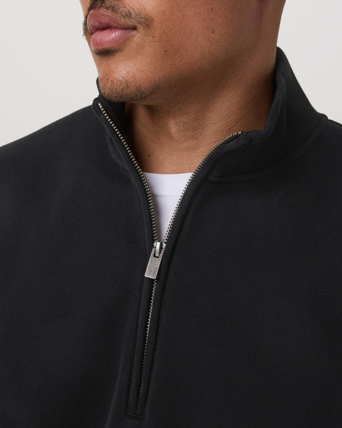 Seaside 1/2 Zip Classic Men's Black Pullover | Vuori Outlet