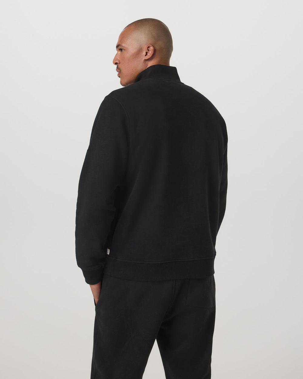 Seaside 1/2 Zip Classic Men's Black Pullover | Vuori Outlet