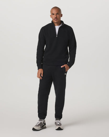 Seaside 1/2 Zip Classic Men's Black Pullover | Vuori Outlet