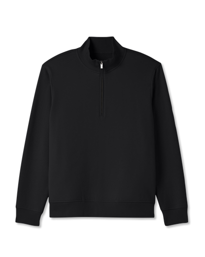 Seaside 1/2 Zip Classic Men's Black Pullover | Vuori Outlet