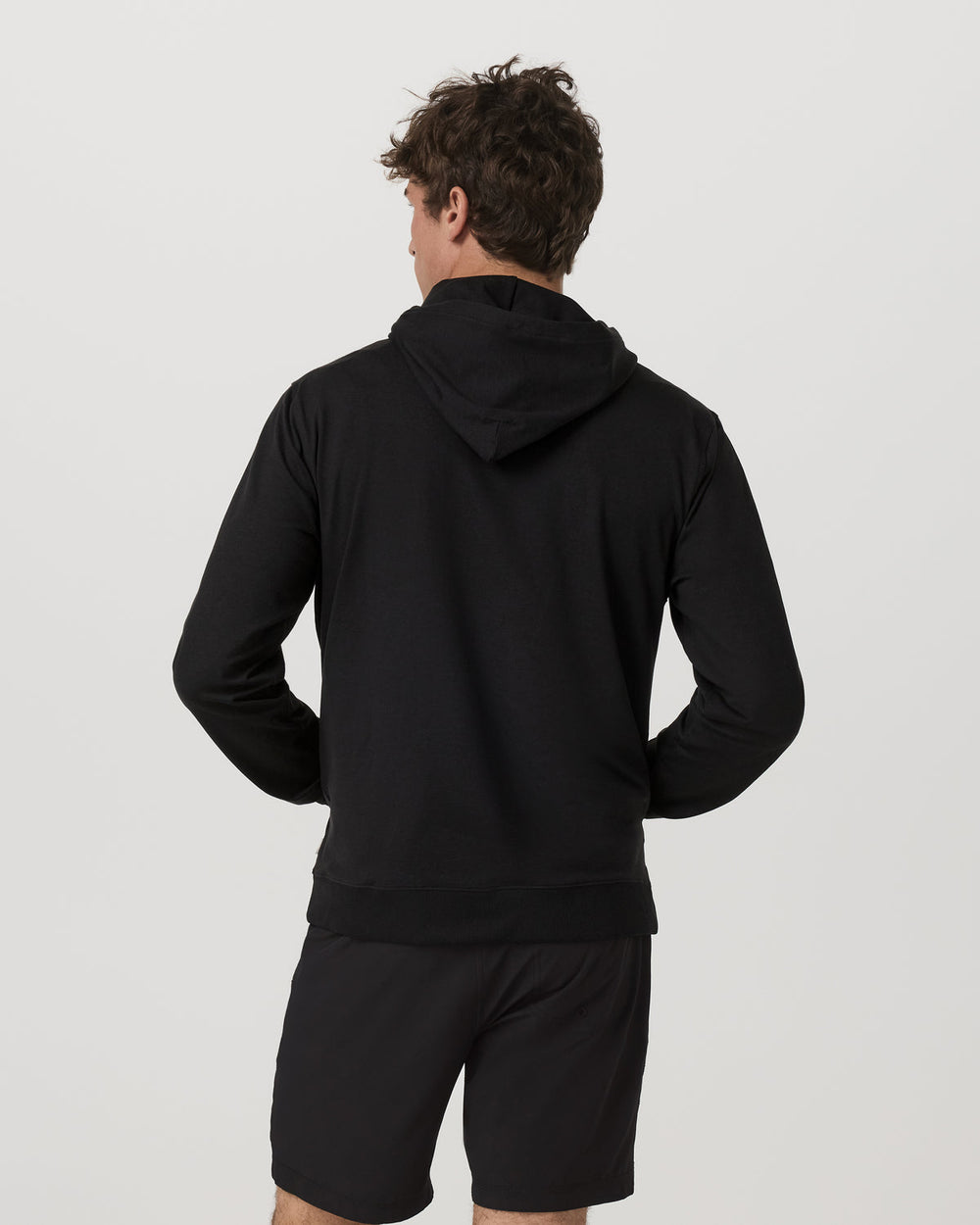 Coronado Full Zip Hoodie 2.0 Men's Black Heather Jacket | Vuori US