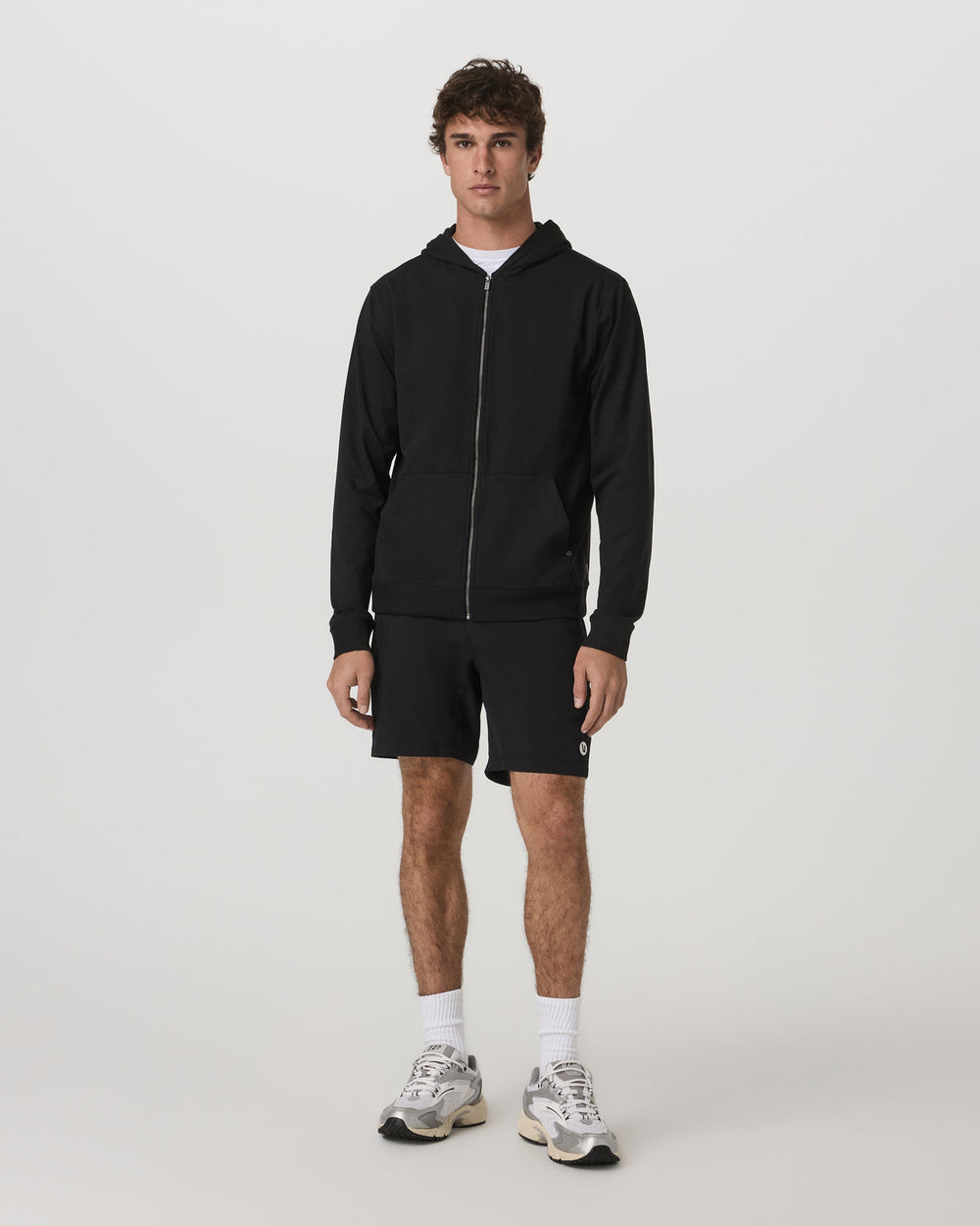 Coronado Full Zip Hoodie 2.0 Men's Black Heather Jacket | Vuori US