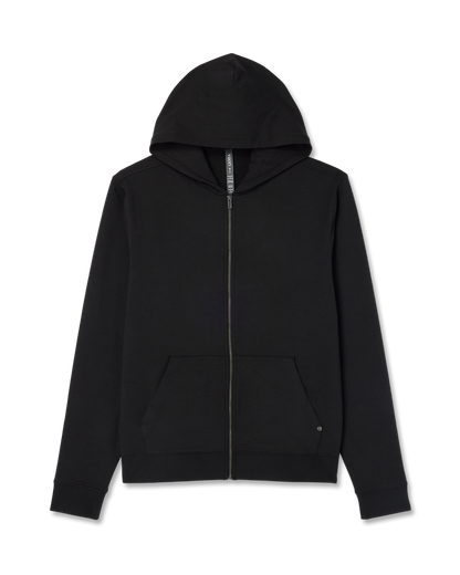 Coronado Full Zip Hoodie 2.0 Men's Black Heather Jacket | Vuori US