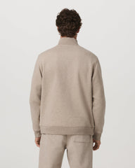 Seaside Half Zip Men's Acorn Heather Fleece Pullover | Vuori Clothing