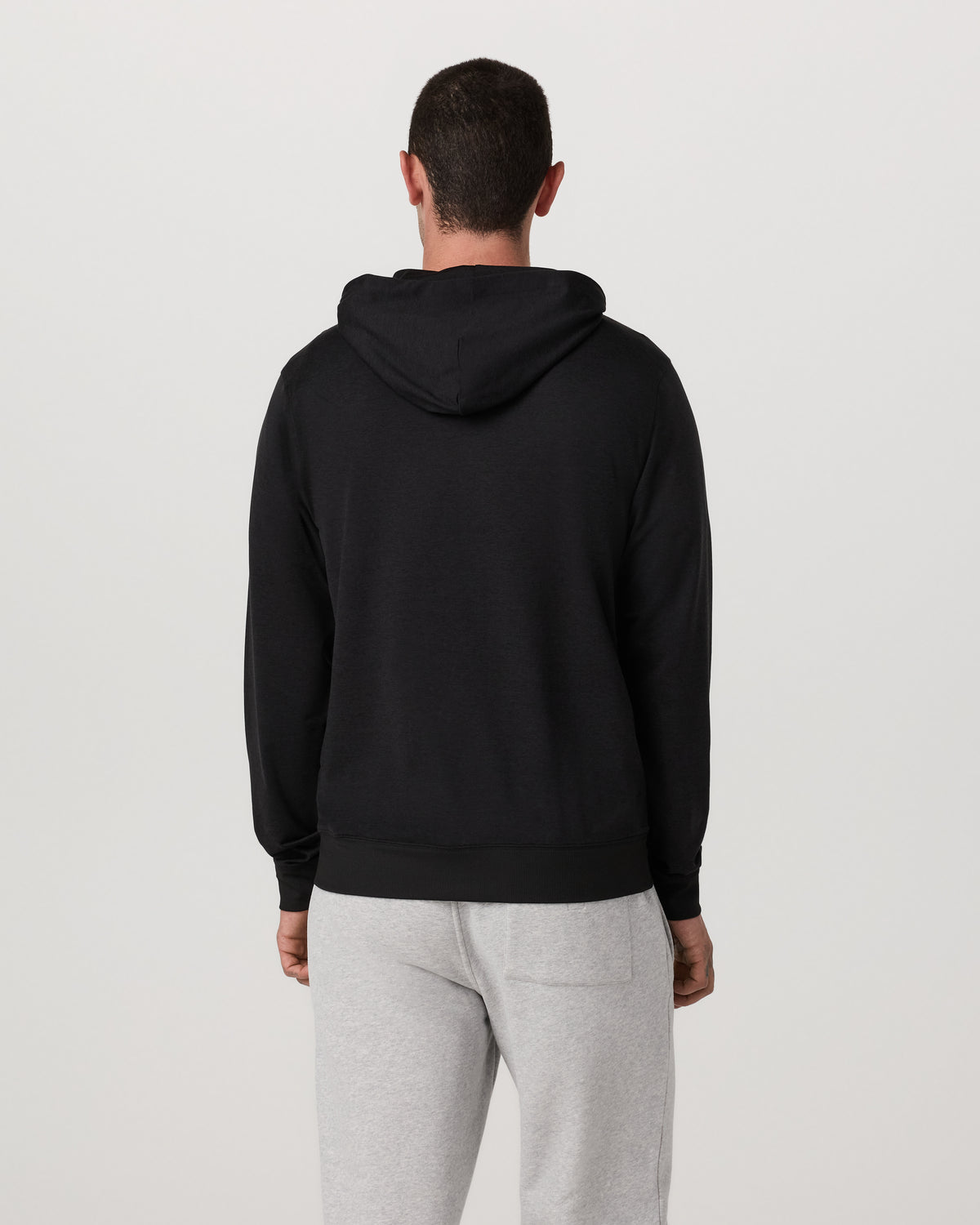 Ponto Full Zip Hoodie Men's Black Heather Hoodie | Vuori Sale