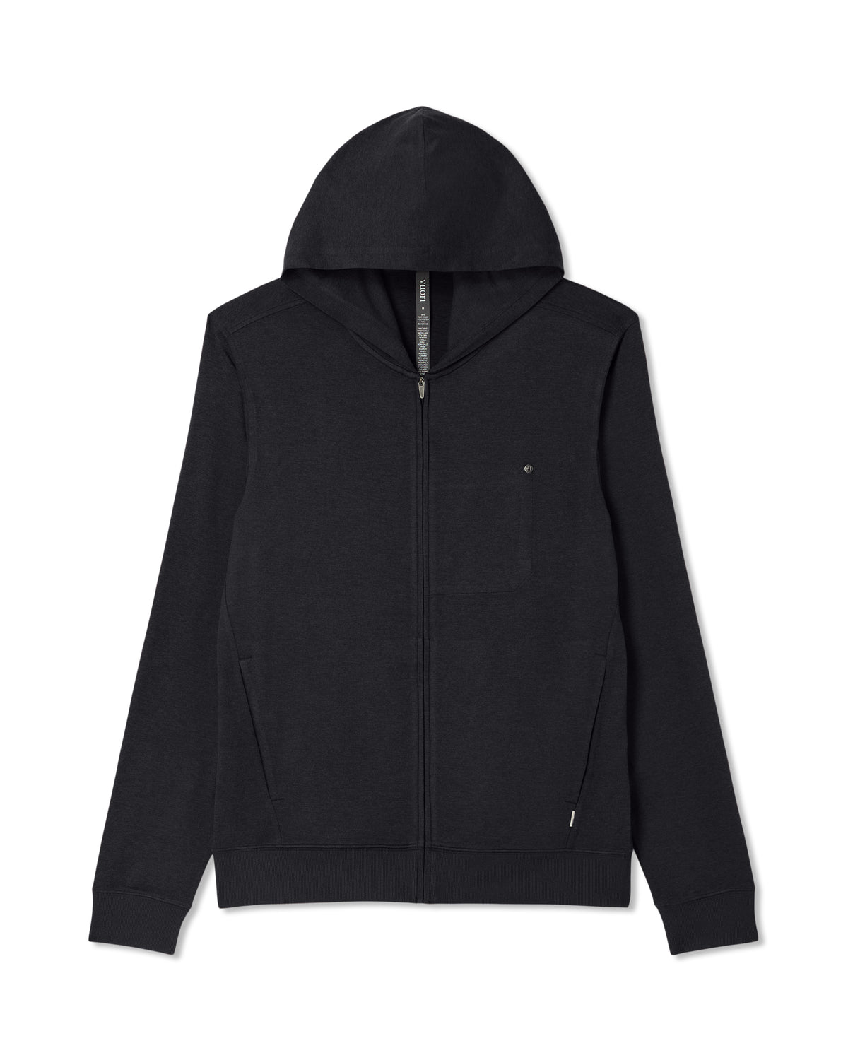 Ponto Full Zip Hoodie Men's Black Heather Hoodie | Vuori Sale