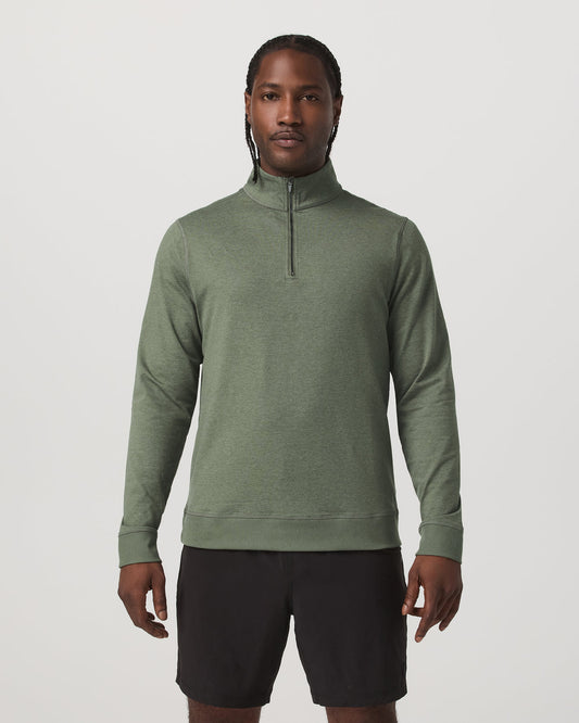 Coronado Half Zip Men's Light Oregano Heather Pullover | Vuori On sale