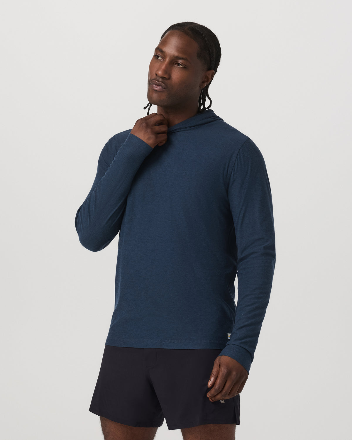 Strato Tech Hoodie Men's Navy Workout Hoodie | Vuori US