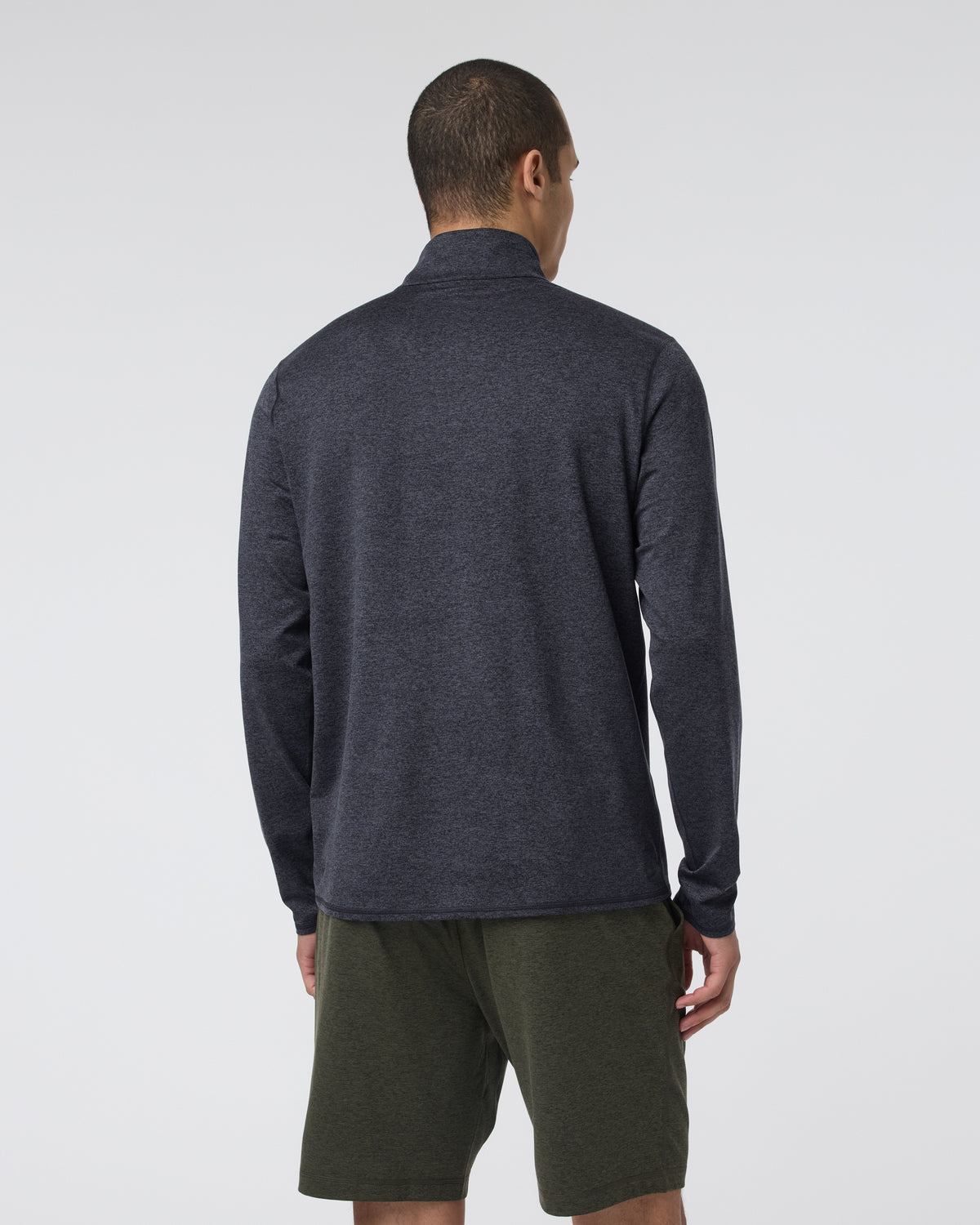 Ponto Half Zip Mock Neck Charcoal Heather | Vuori Clothing