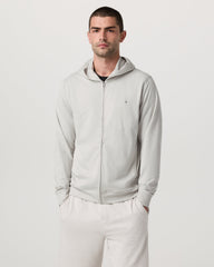 Ponto Full Zip Hoodie Men's Salt Heather Hoodie | Vuori For sale