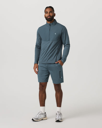 Sunday Element Half Zip Men's Blue Sea Heather Layer | Vuori US