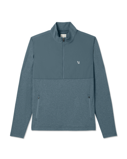 Sunday Element Half Zip Men's Blue Sea Heather Layer | Vuori US