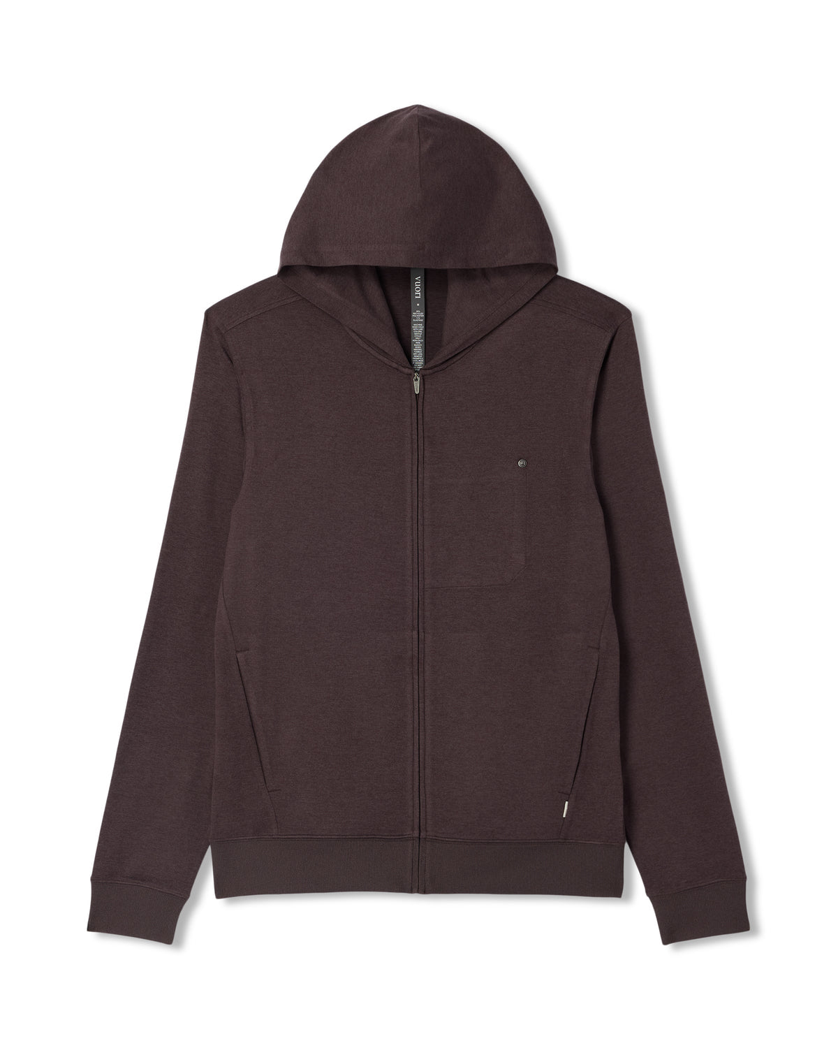 Ponto Full Zip Hoodie Men's Sangria Heather Hoodie | Vuori