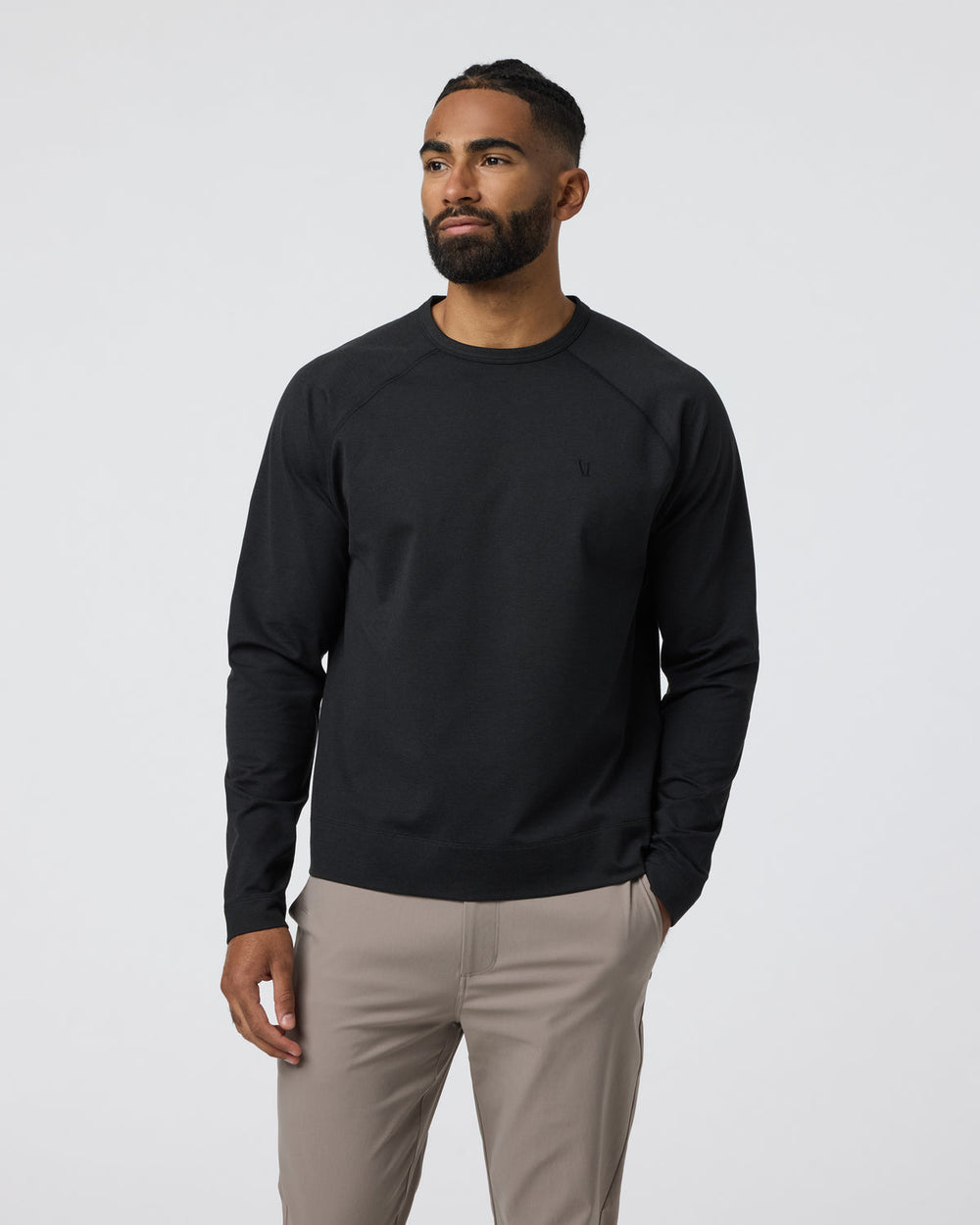 Coronado Crew Black Heather | Vuori Discount