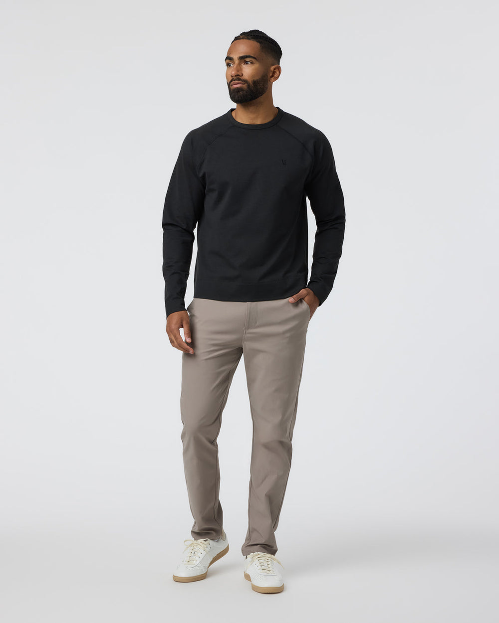 Coronado Crew Black Heather | Vuori Discount
