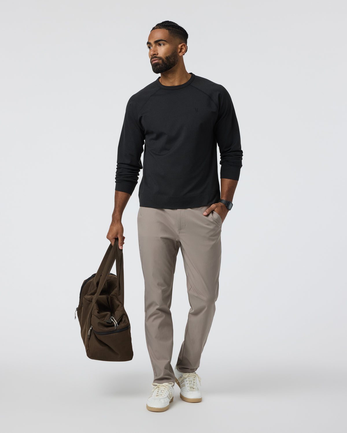 Coronado Crew Black Heather | Vuori Discount