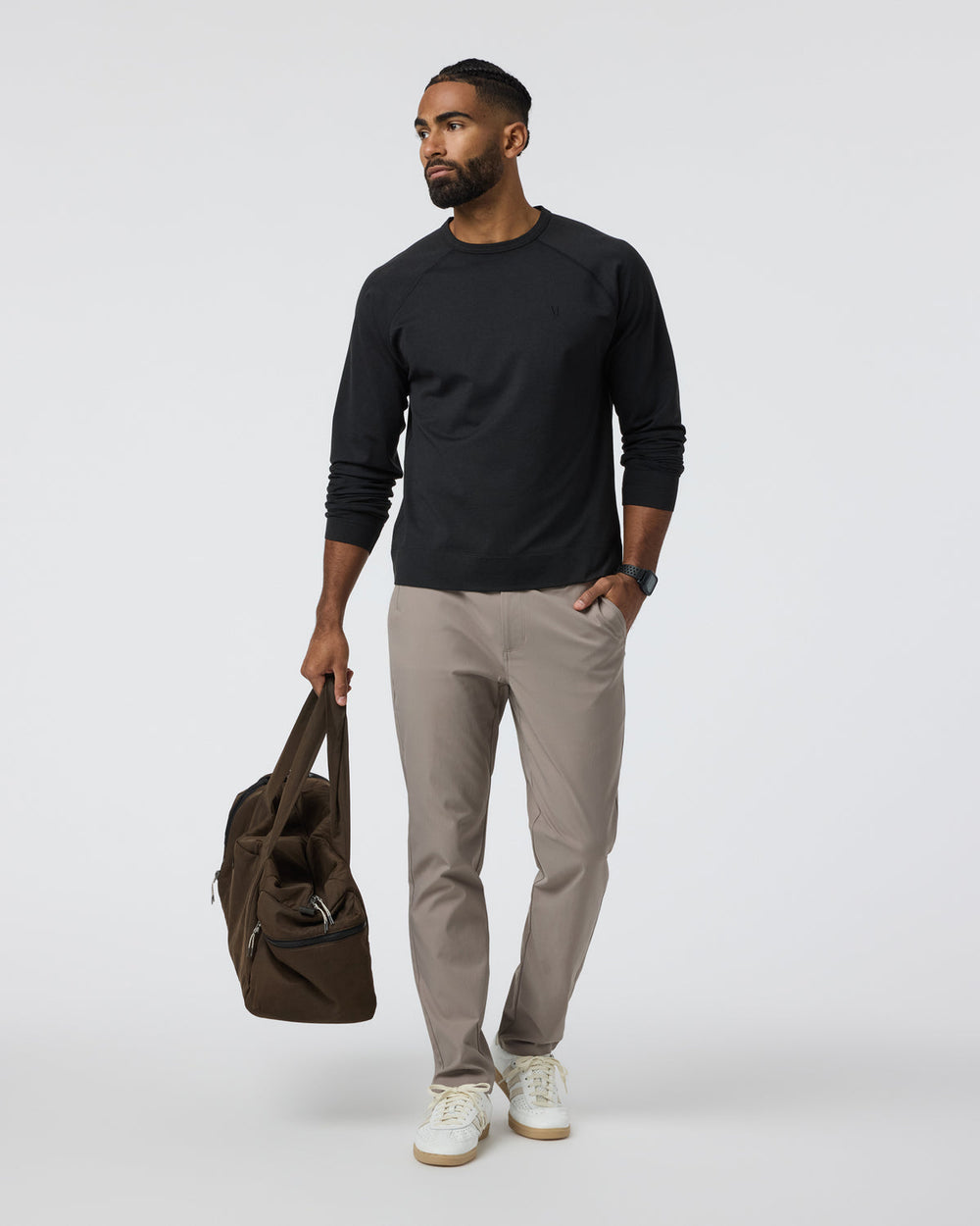 Coronado Crew Black Heather | Vuori Discount