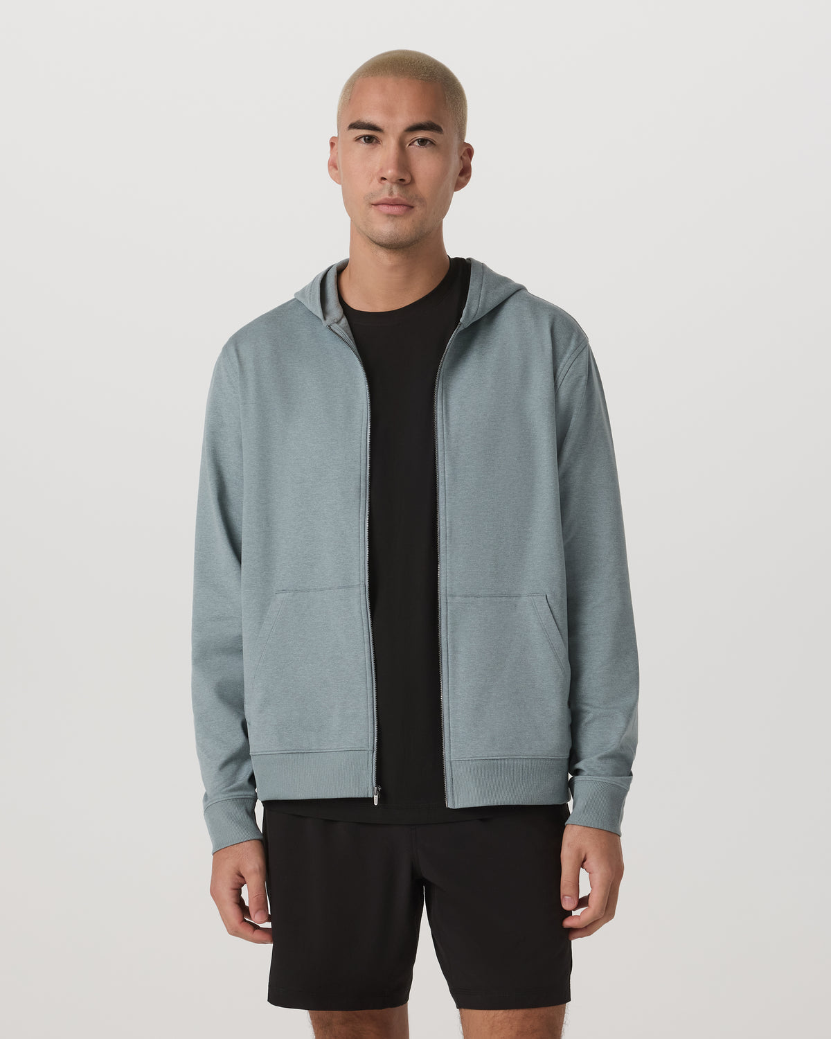 Coronado Full Zip Hoodie 2.0 Misty Blue Heather Jacket | Vuori Sale