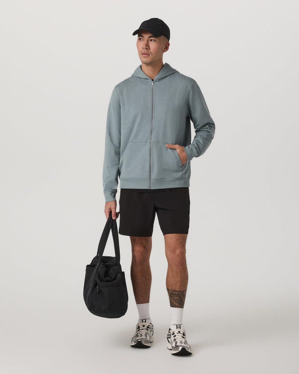 Coronado Full Zip Hoodie 2.0 Misty Blue Heather Jacket | Vuori Sale