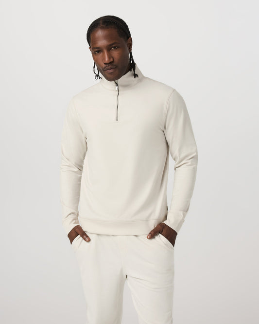 Coronado Half Zip Men's Ivory Heather Pullover | Vuori On sale