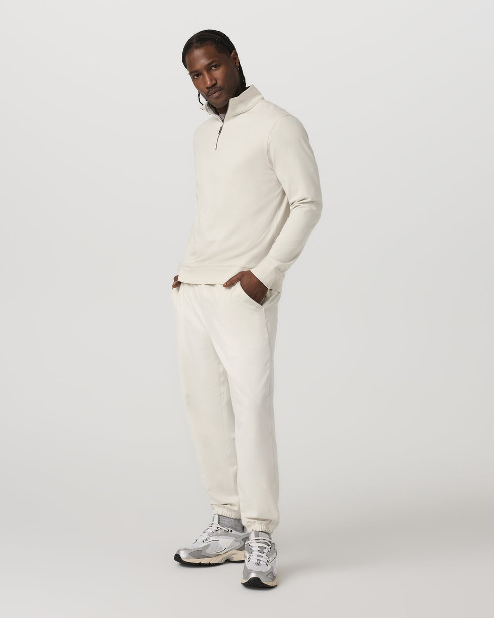 Coronado Half Zip Men's Ivory Heather Pullover | Vuori On sale