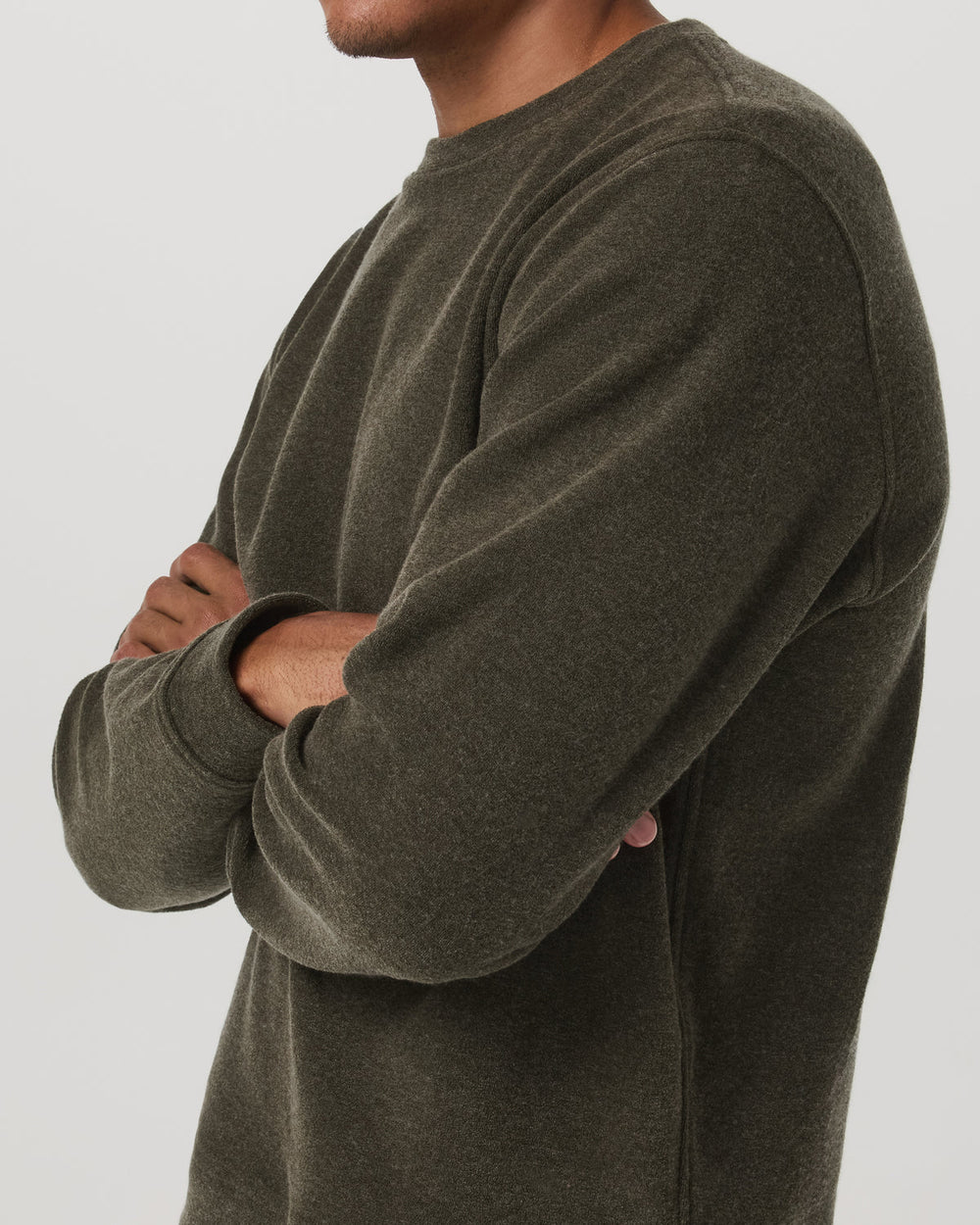 Beach Fleece Crew Men's Dark Oregano Heather Sweatshirt | Vuori Online