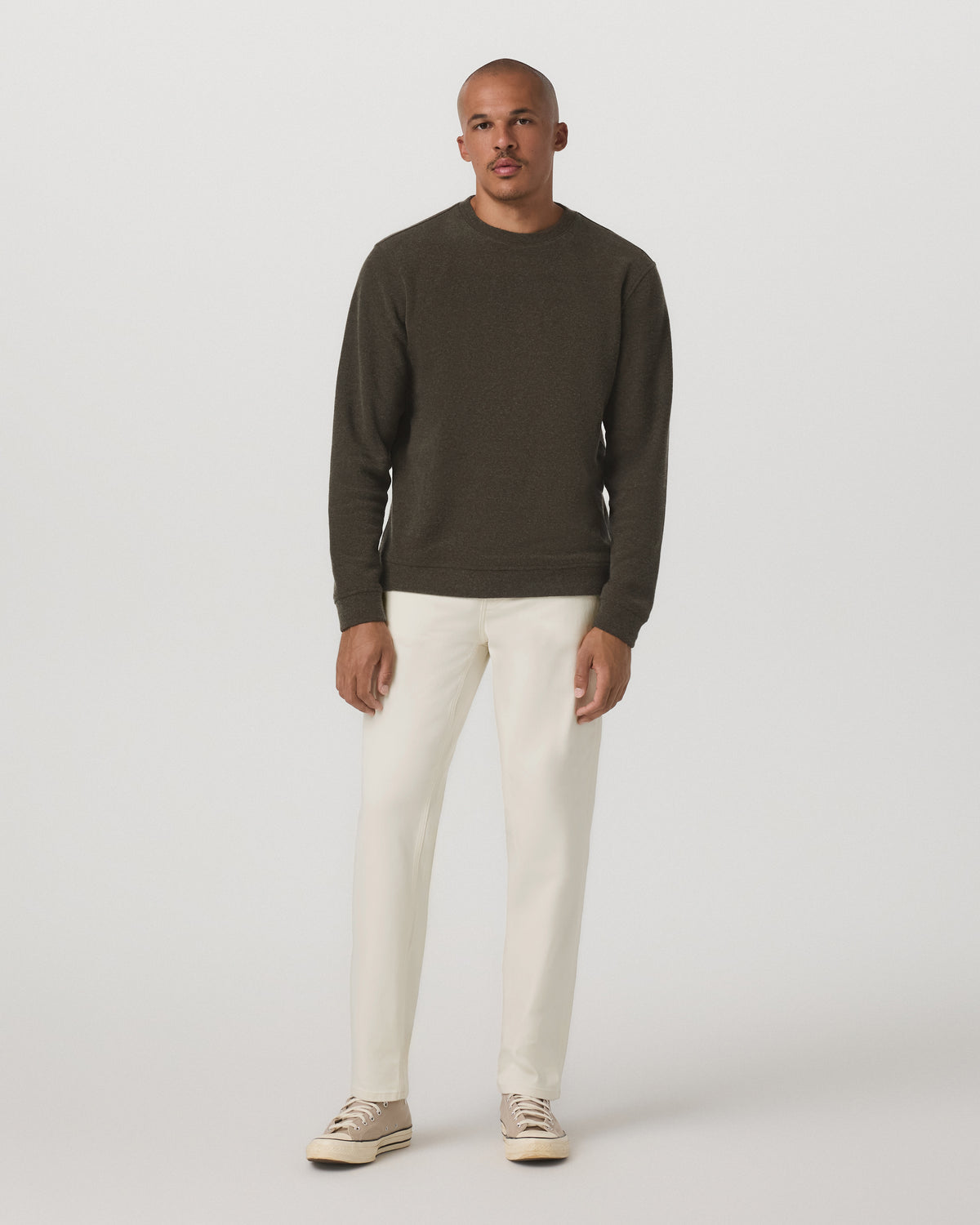 Beach Fleece Crew Men's Dark Oregano Heather Sweatshirt | Vuori Online