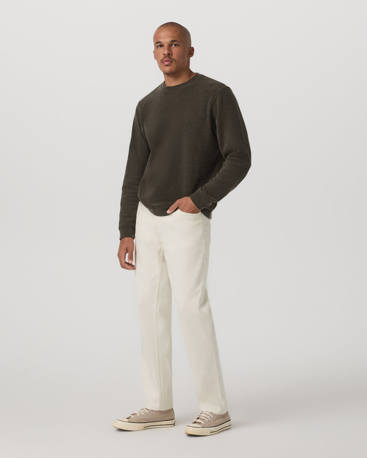 Beach Fleece Crew Men's Dark Oregano Heather Sweatshirt | Vuori Online