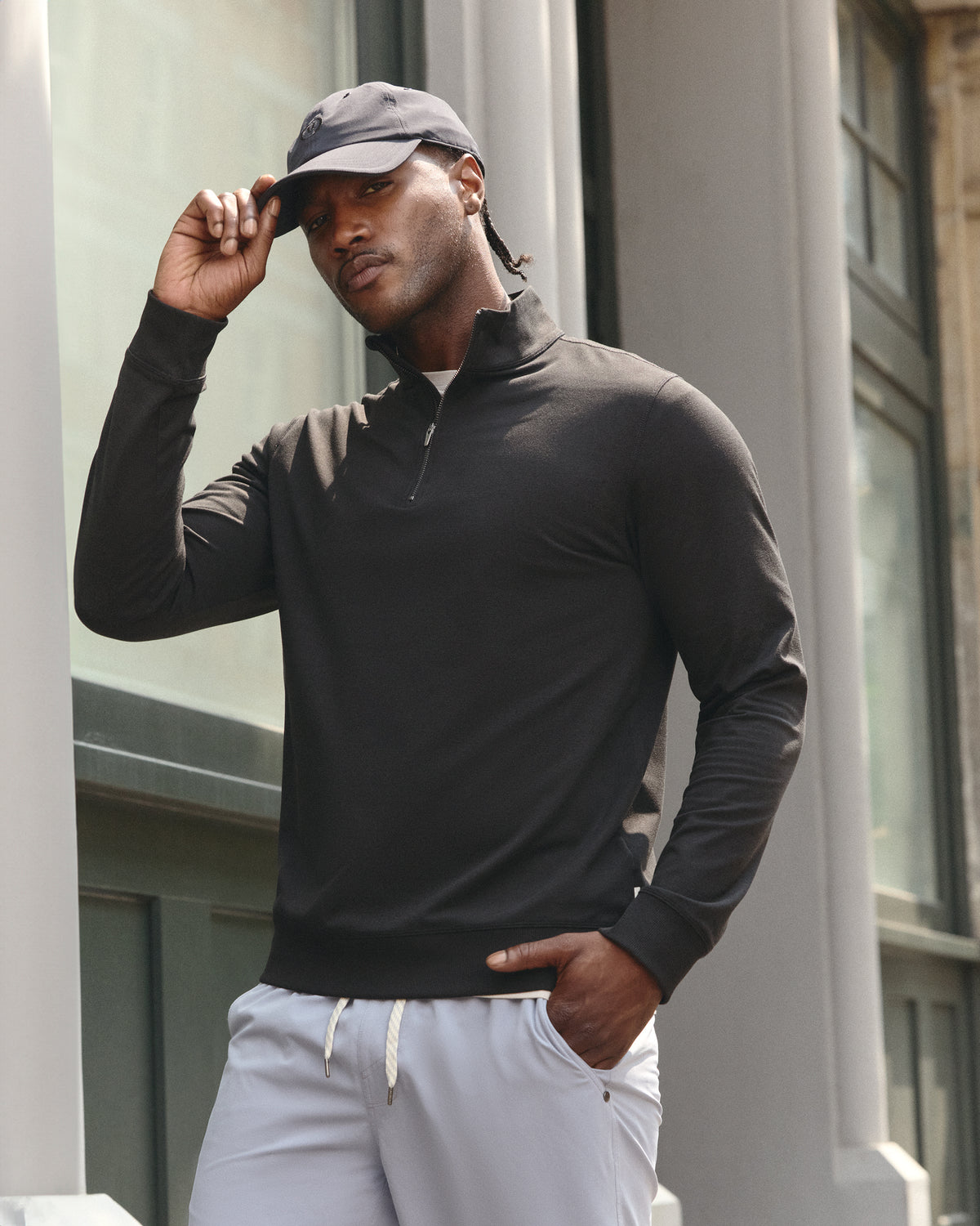 Coronado Half Zip Black Heather | Vuori Outlet