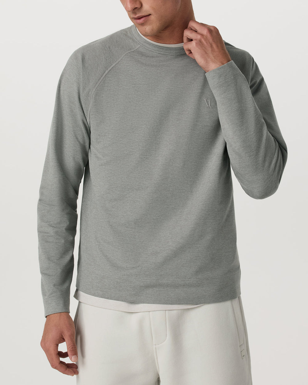 Coronado Crew - Relaxed Fit Driftwood Heather Crewneck | Vuori US