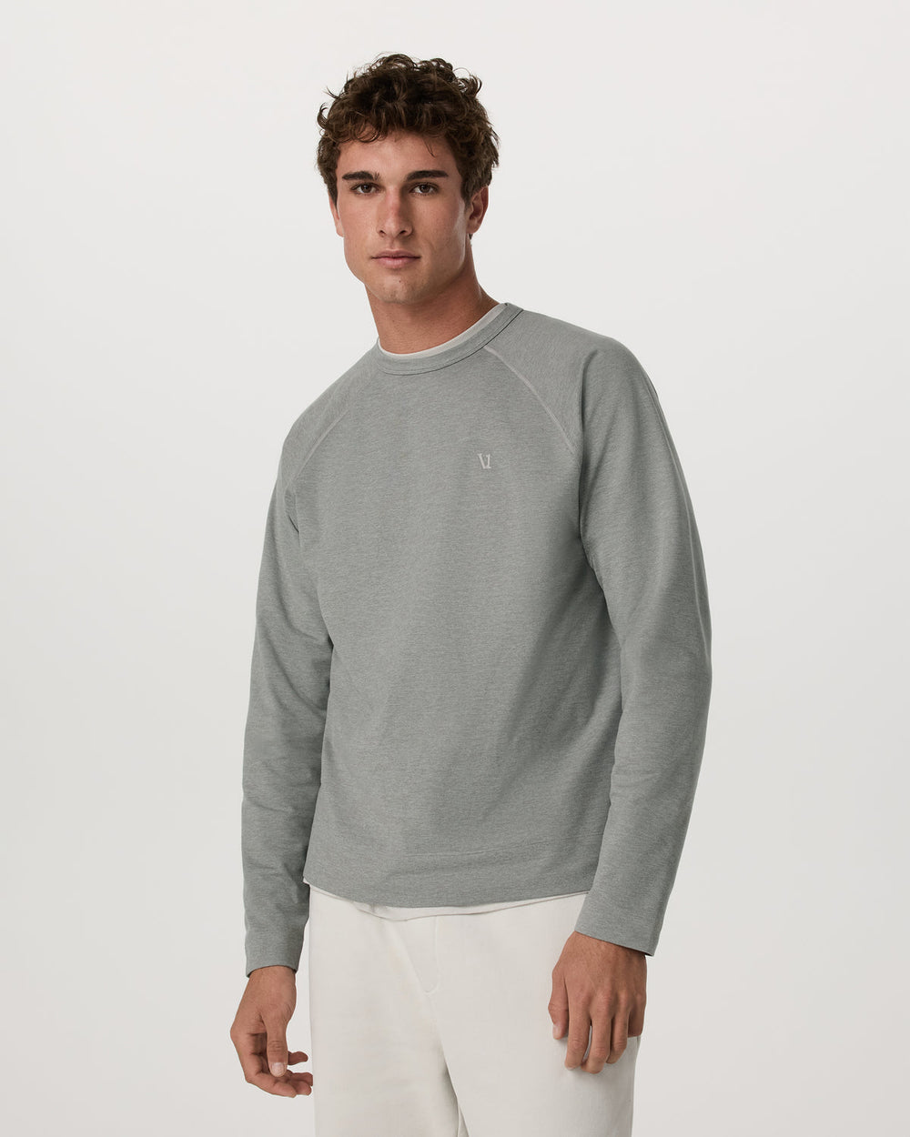 Coronado Crew - Relaxed Fit Driftwood Heather Crewneck | Vuori US