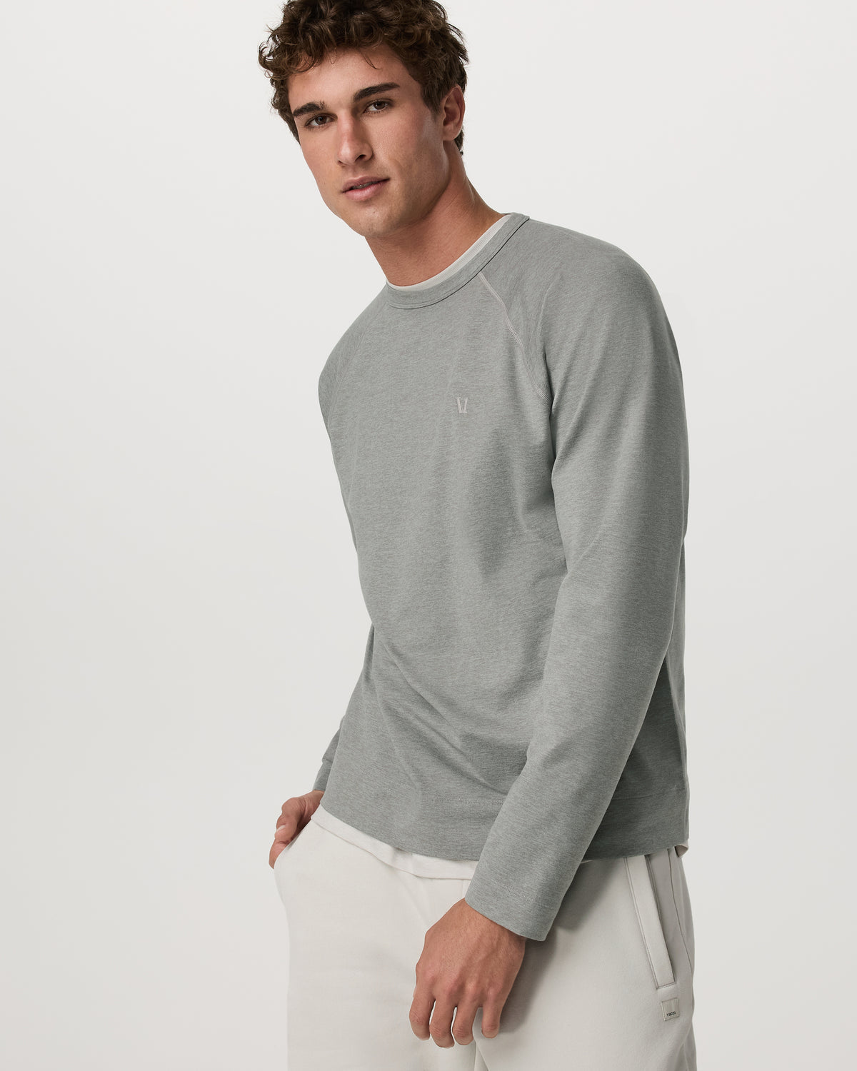 Coronado Crew - Relaxed Fit Driftwood Heather Crewneck | Vuori US