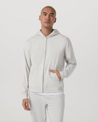 Coronado Full Zip Hoodie 2.0 Men's Salt Heather Jacket | Vuori Clothing