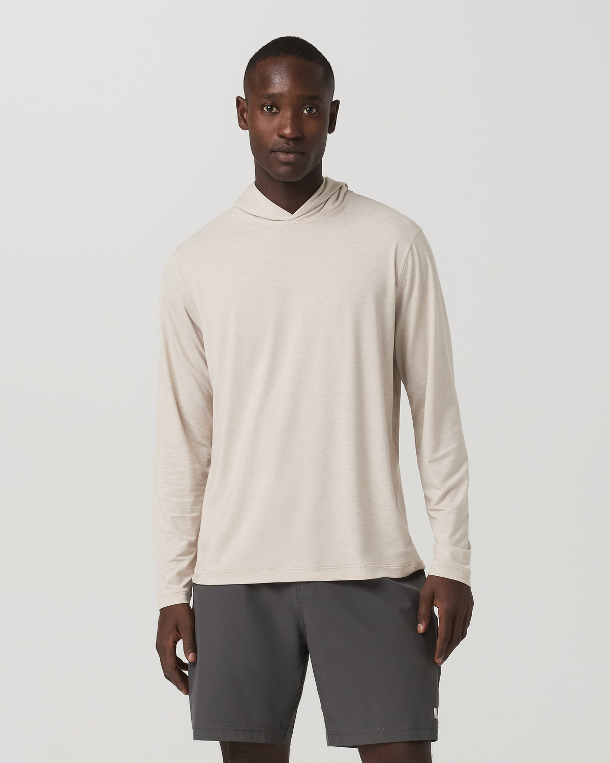 Men's Long Sleeve Everyday Fitness Hoodie Oatmeal Heather | Vuori Discount