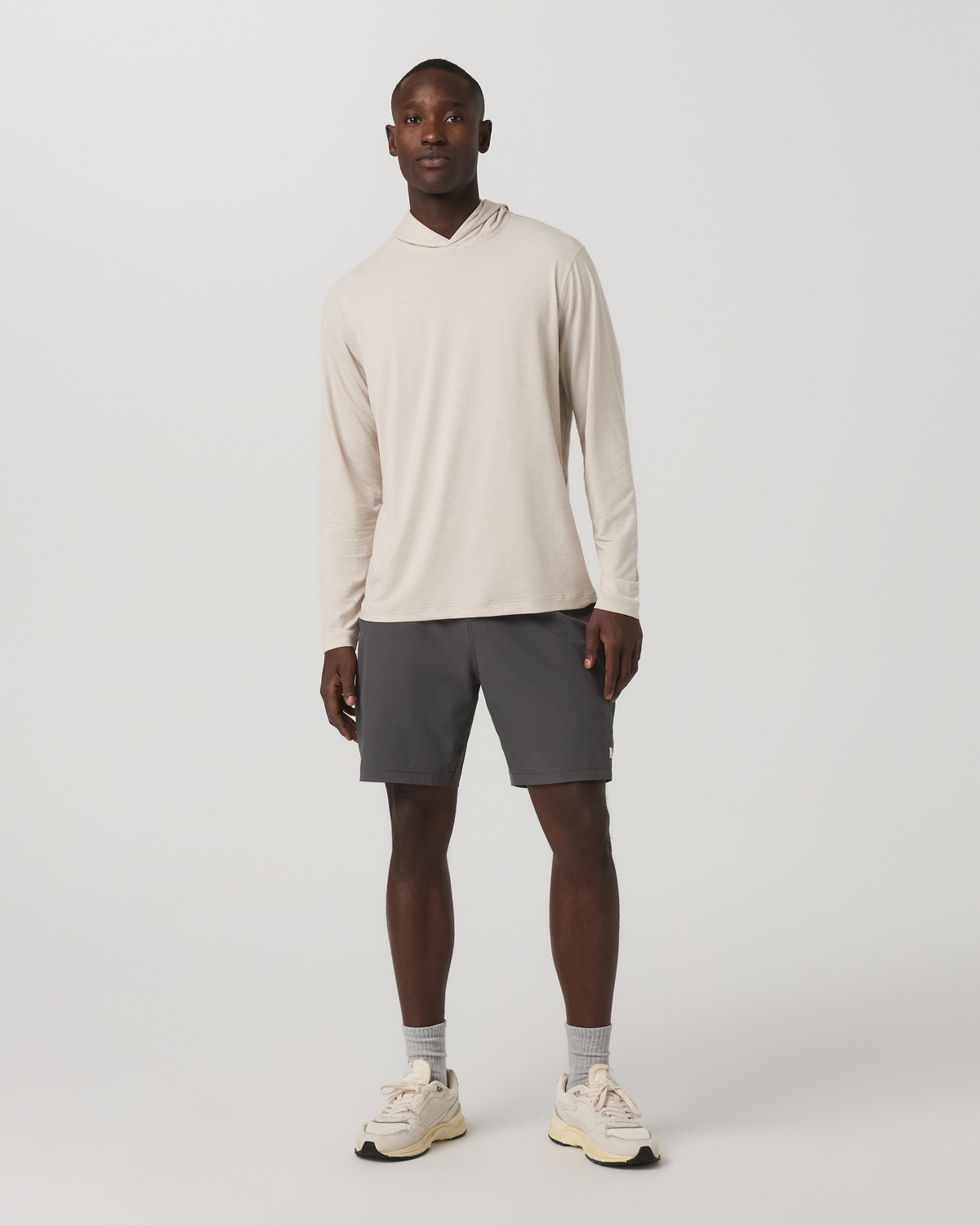 Men's Long Sleeve Everyday Fitness Hoodie Oatmeal Heather | Vuori Discount