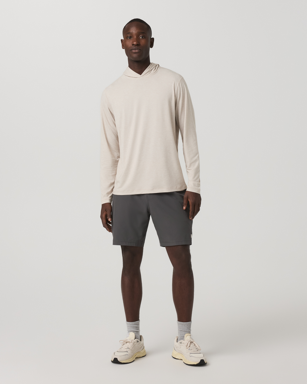 Men's Long Sleeve Everyday Fitness Hoodie Oatmeal Heather | Vuori Discount