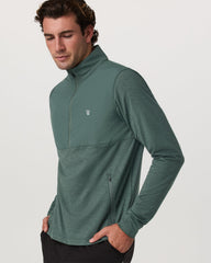Sunday Element 1/2 Zip Agate Green Heather Pullover | Vuori On sale